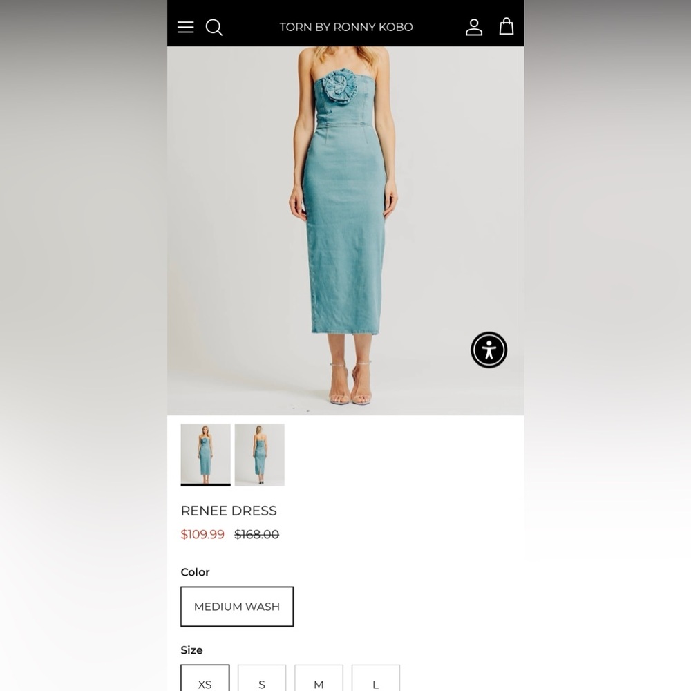 TORN BY RONNY KOBO Renee Dress (denim dress)
